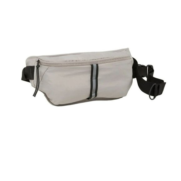 Sling Bag Waist Pac Fanny Pack Grey and Black Adjustable OS NWT JJ1882 - Picture 1 of 2